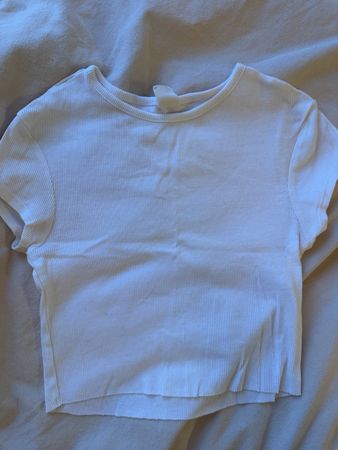Urban Outfitters T-Shirt gerippt weiss