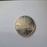 5 Deutsche Mark Gedenkmünze Otto Hahn 1879-1968, Top Zustand