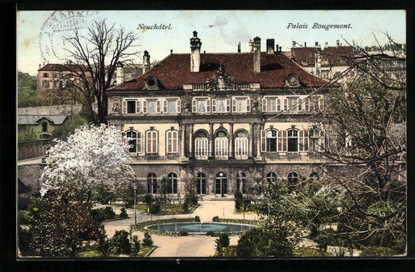 Cartoline postali: AK Neuchâtel, Palais Rougemont – Usato da Berlin venduto da bartko-reher