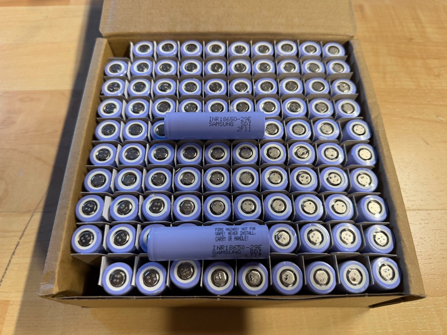 Samsung Akkus: 100x Samsung 29E 18650 Zellen – Gebraucht aus Aristau von SwissVolts_Akkus