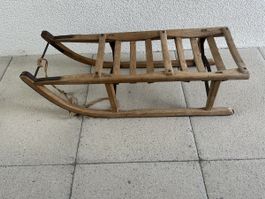 Schlitten GRONLAND Holzantike Dekoration guter Zustand 58cm