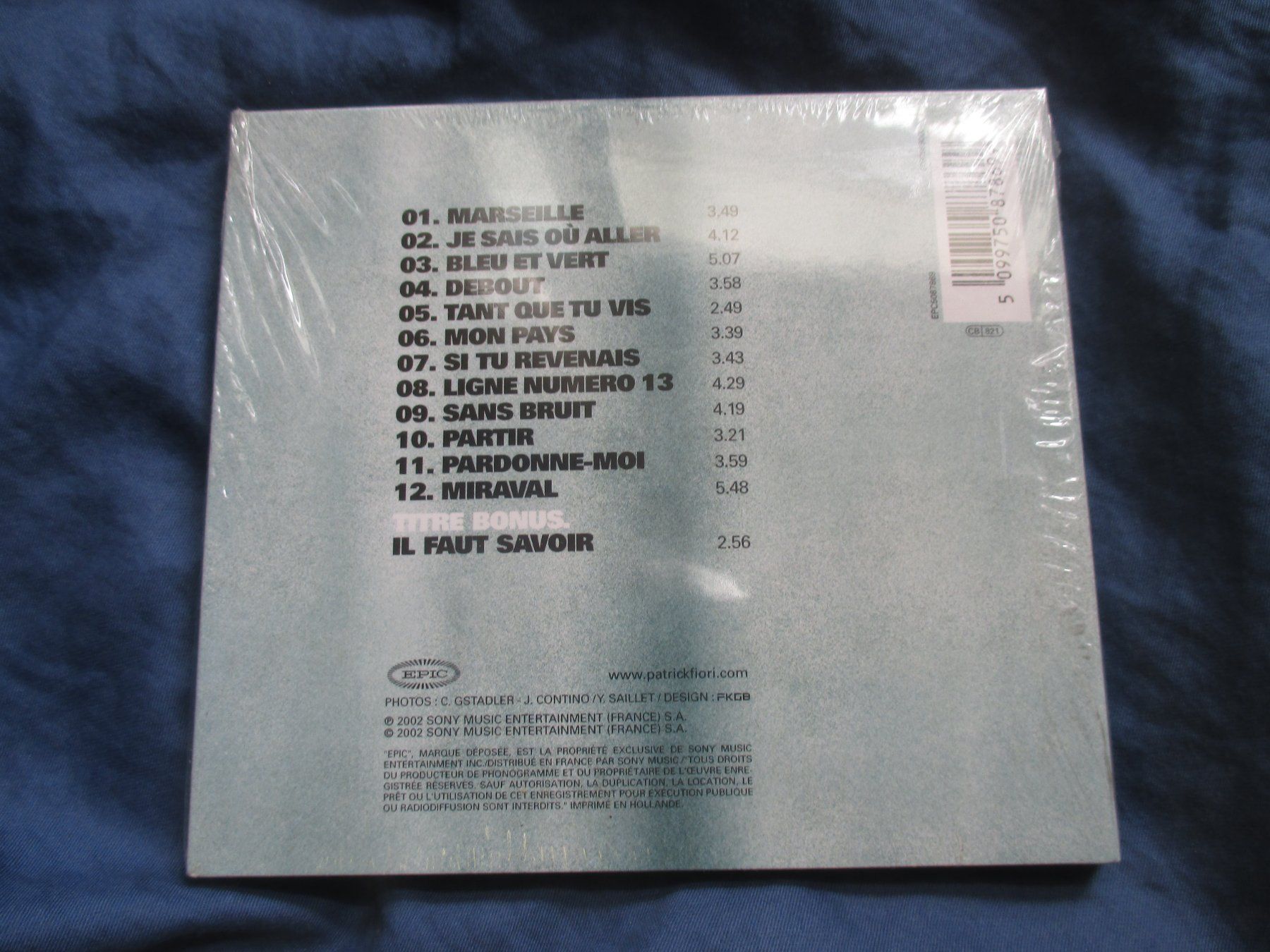 CD: Patrick Fiori – Nuovo (secondo la descrizione) da Colombier NE venduto da Nevenma 1