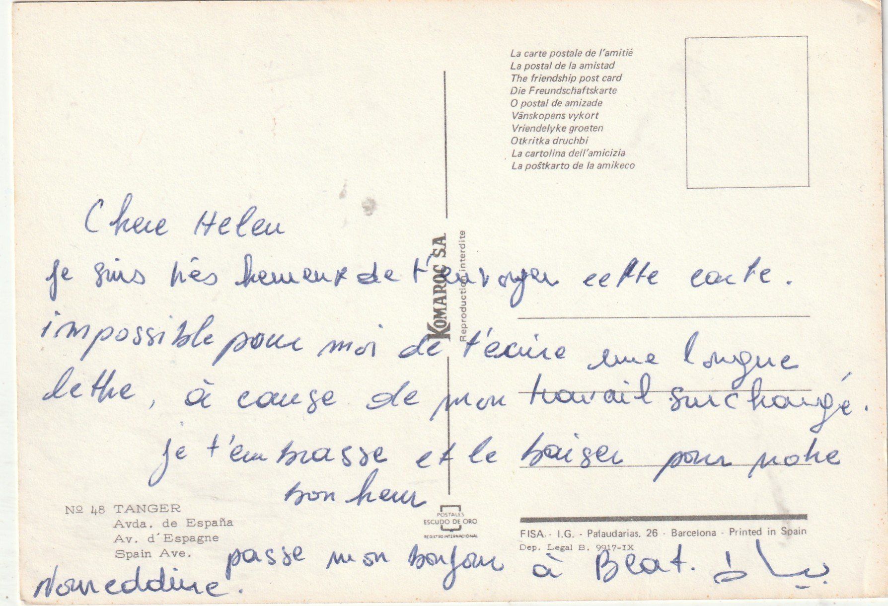 Cartoline postali: Tanger – Usato da Lumbrein venduto da made02 1