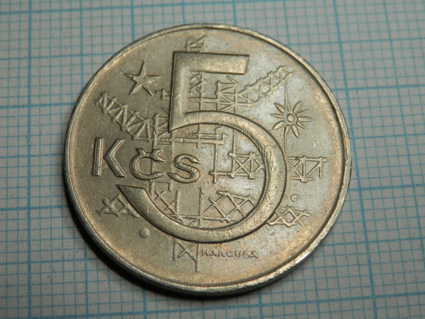 Tutti le monete: Tschechoslowakei 5 Kronen, 1974 – Usato da Weiach venduto da weiach81 1