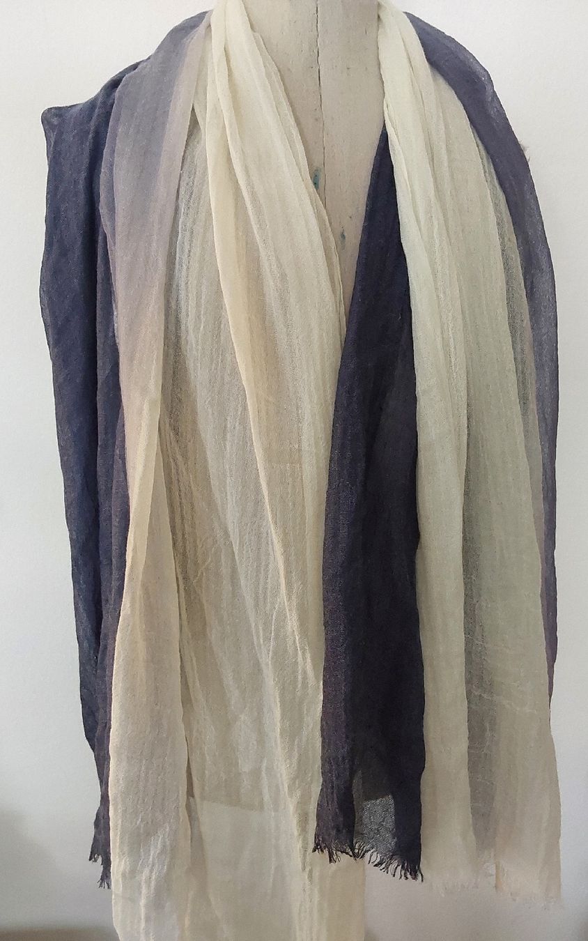 Foulards, Tücher & Schals: Schal Viskose blau weiss – Neu (gemäss Beschreibung) aus Köniz von scopello12 2