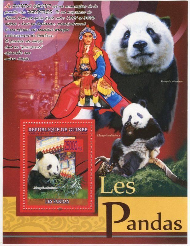 Tous les timbres: Block "Grosse Panda". Guinea. – Neuf avec emballage d'origine à Basel par Butsch5