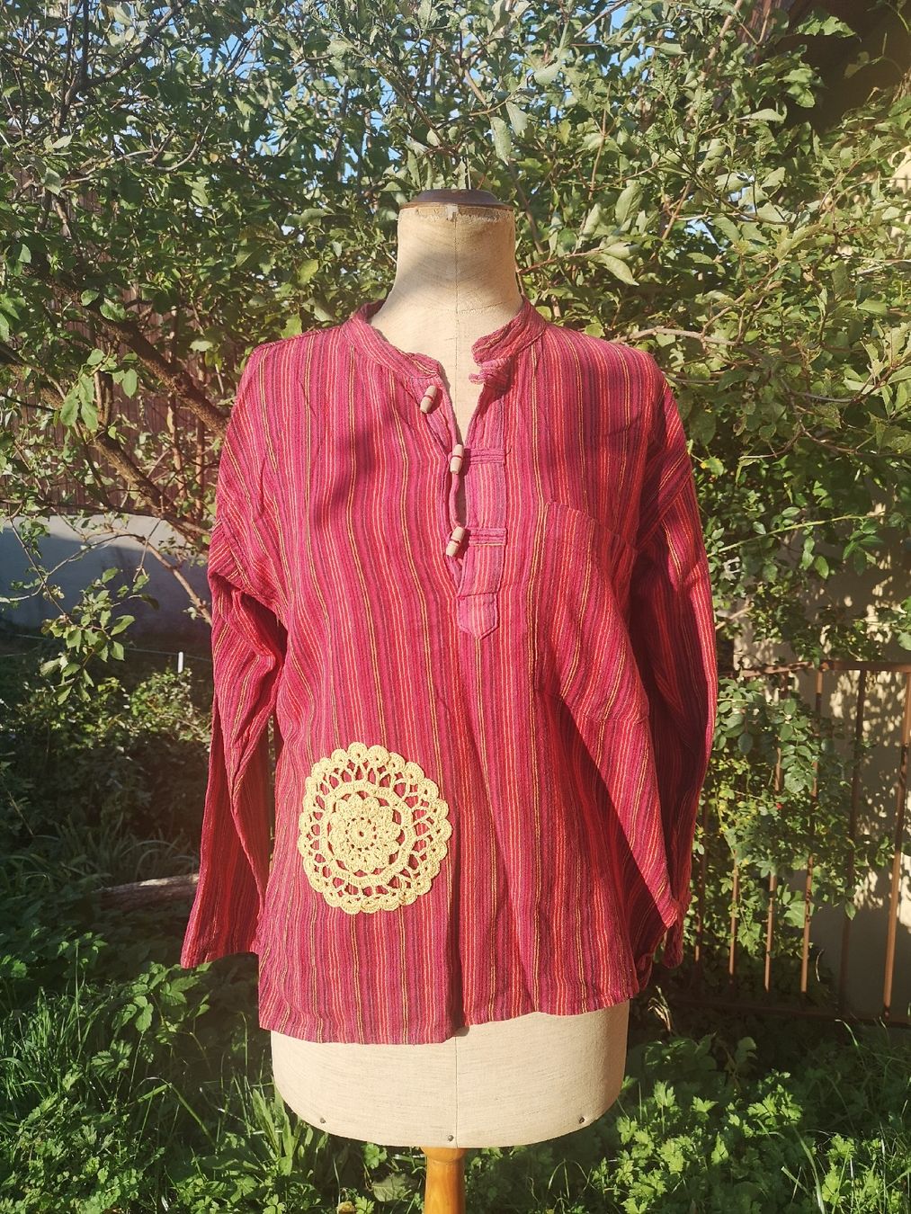 Tuniken: Upcyclé : tunique ensoleillée – Gebraucht aus Fresens von nat_n8xd 1