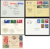 Lot mit 15 Satzbriefen ab 1900-1961, teils bessere Belege
