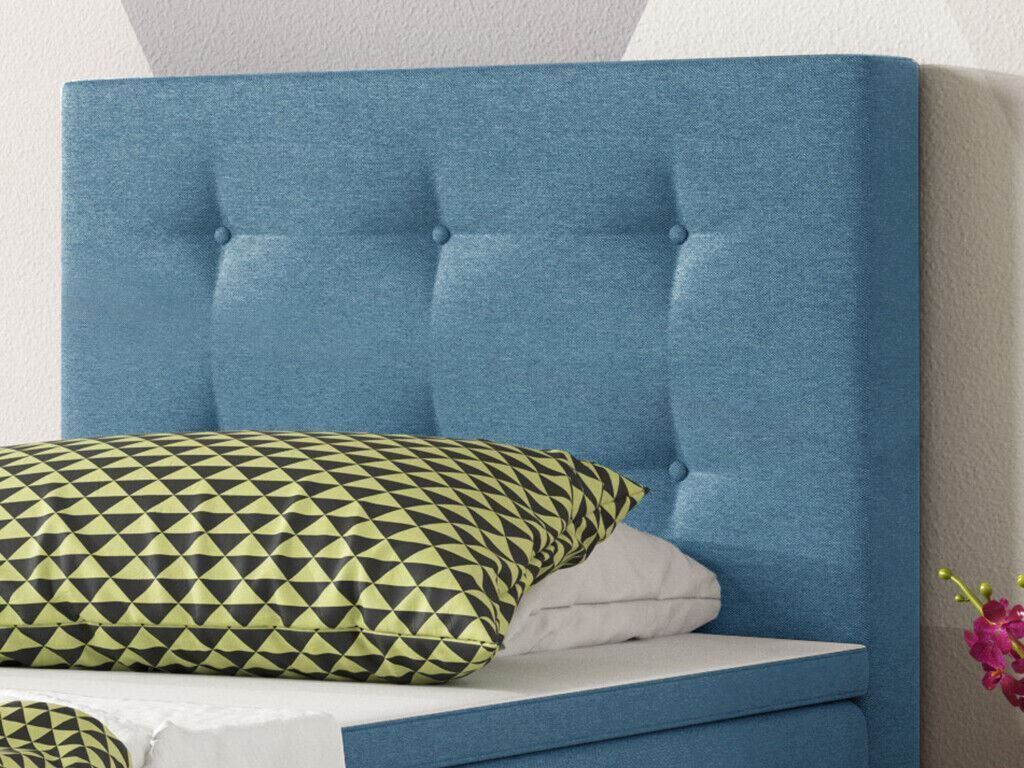 Betten: Boxspringbett 90x200 Blau Einzelbett Hotelbett Bett – Neu und originalverpackt aus Wallenwil von toesstal-vertrieb 5