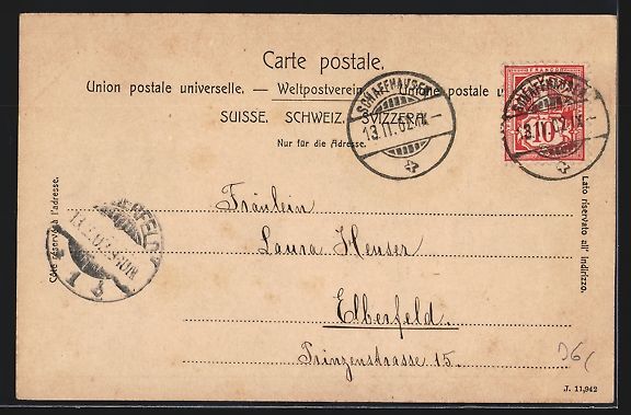 Cartes postales: Schaffhausen, Bachstrasse mit Brunnen un – D'occasion à Berlin par bartko-reher 1