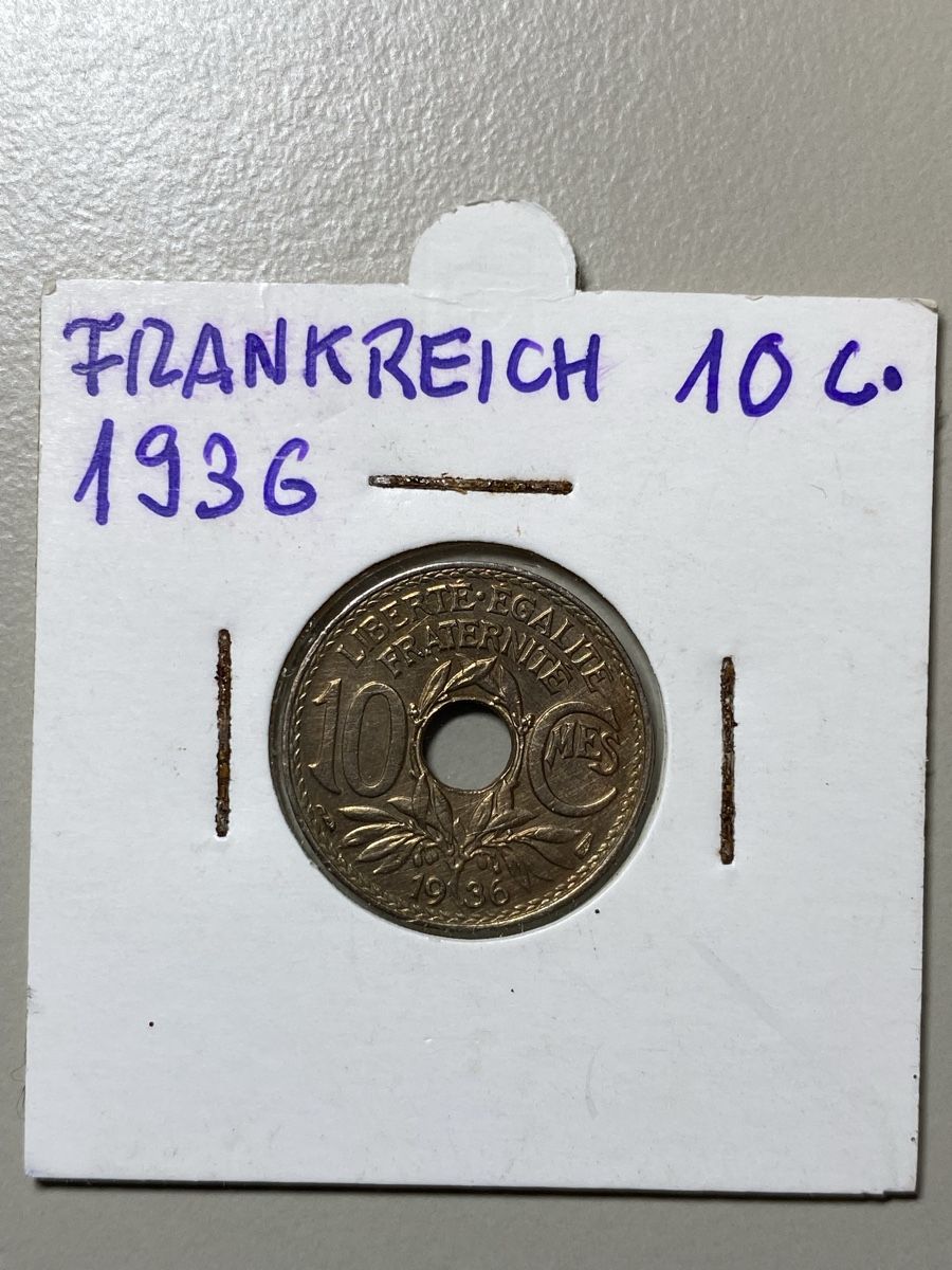 Tutti le monete: France - 10 centimes - 1936 – Usato da Payerne venduto da Mike1682