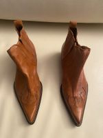 Exklusive NAVYBOOT Stiefelette, Leder, cognac, Gr. 35