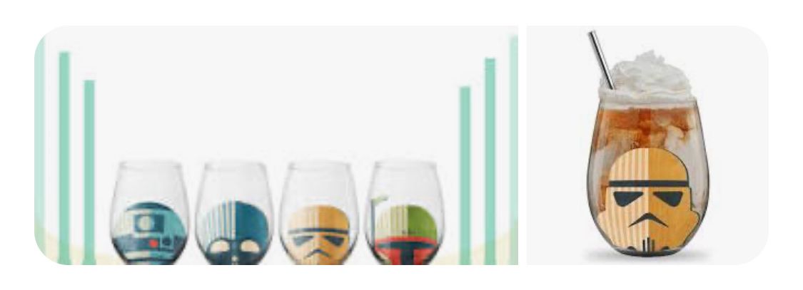 Bicchieri: JoyJolt Star Wars Helmet Hues Gläser 4er Set – Nuovo e nell'imballaggio originale da Oberembrach venduto da theZaz 4