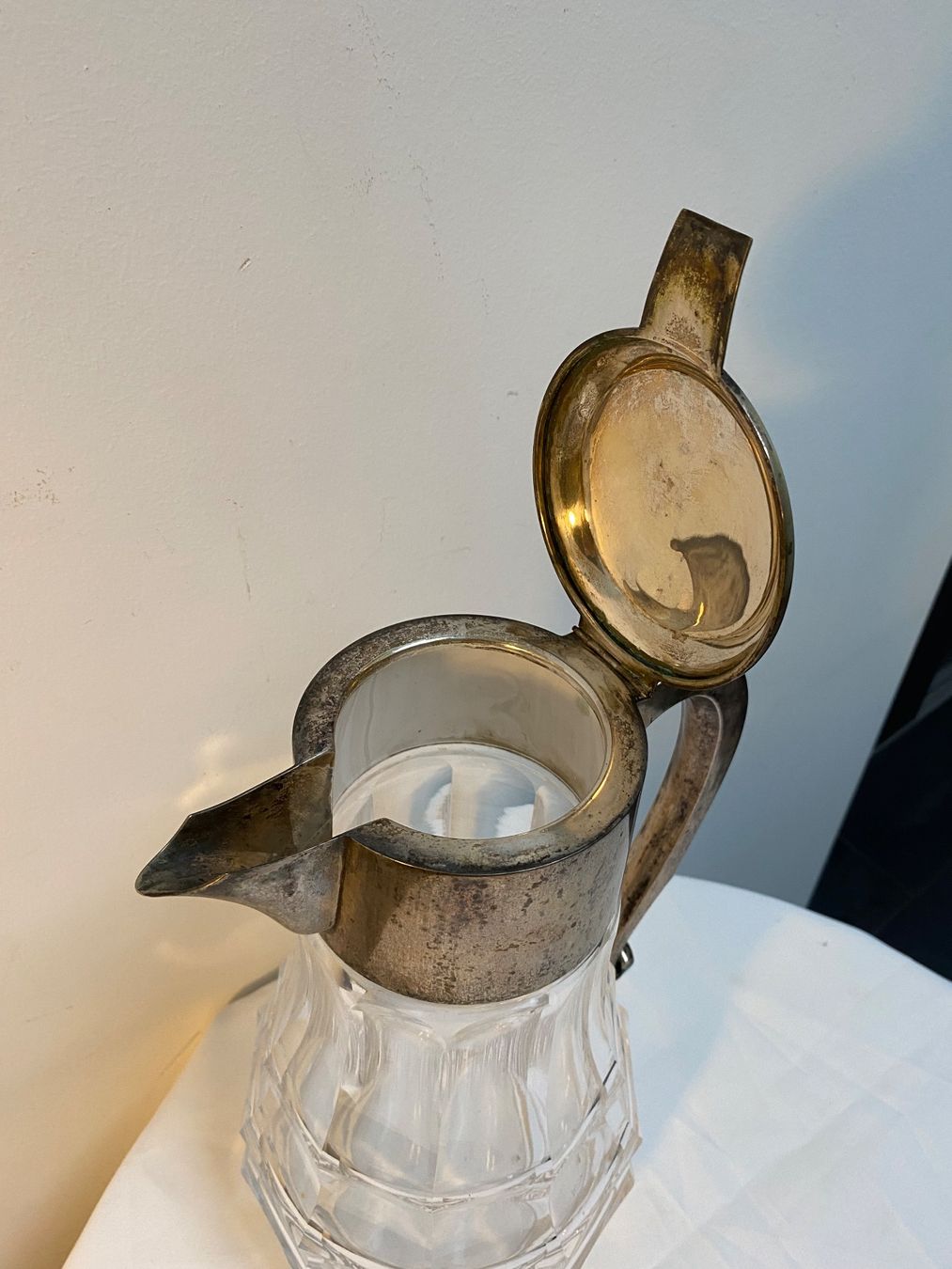 Caraffe: Glaskaraffe mit 800er Silbermontur – Usato da Basel venduto da ota_2f9m 4