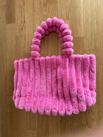 Handtasche Tasche Plüsch pink - wie Neu