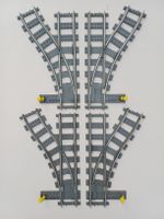 LEGO (4531) Aiguillages 9V droits x2 et gauches x2