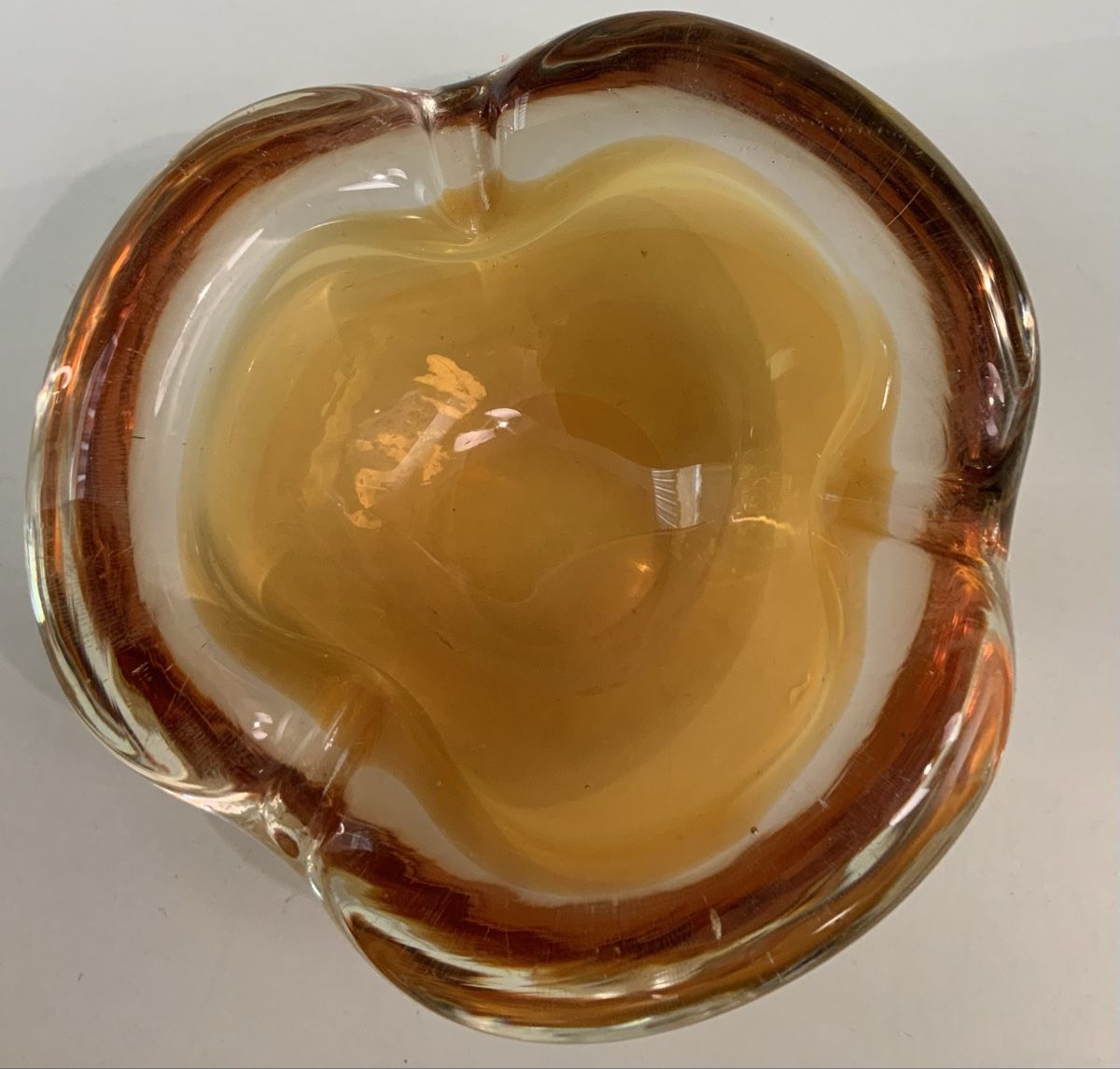 Murano Portacenere: Cendrier/vide poche en verre Cognac – Usato da rolle venduto da Tontonjulot 4