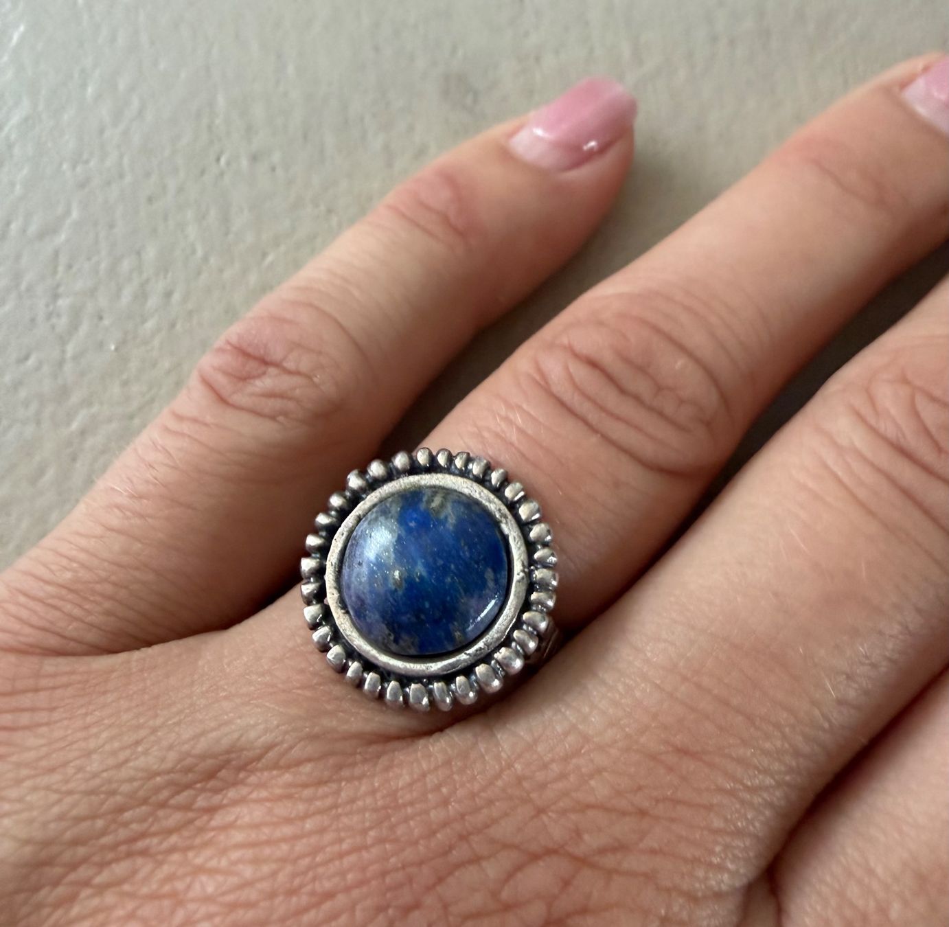 Anelli: 925 Sterlingsilber Ring mit Lapislazuli Stein 💙 – Usato da Zürich venduto da ClosetQueen 2