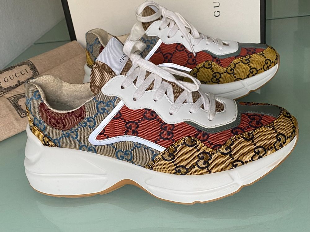 GUCCI GG Rhyton Multicolor Capsule Canvas Sneakers 41.5 NEUE (Gebraucht ...