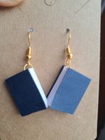 Bücher Ohrhänger Ohrringe goldfarben neu!