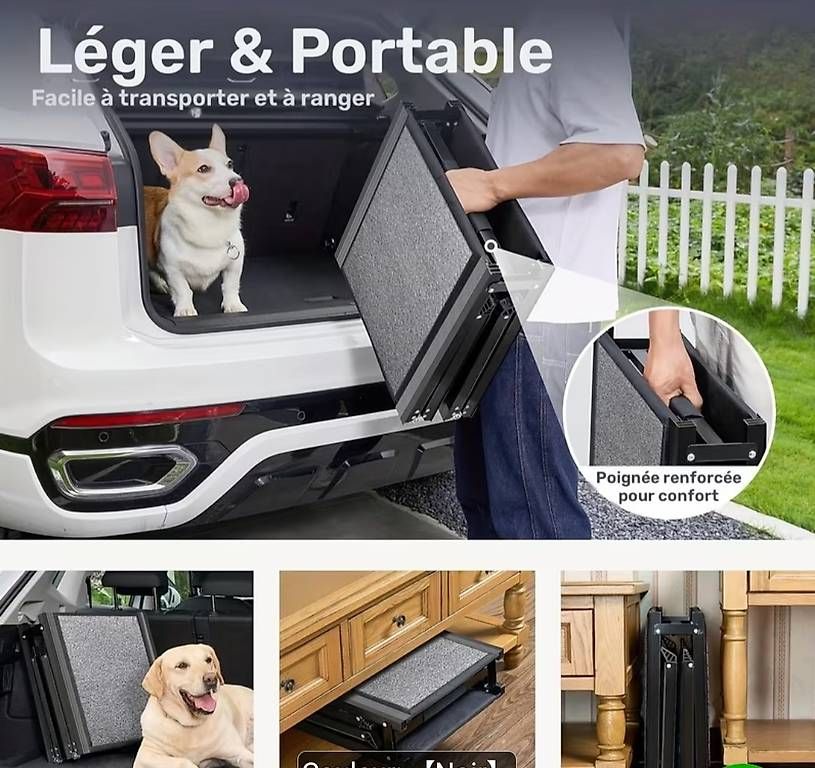Gabbie, trasporto & Sicurezza: Rampe pliable antidérapante pour animaux – Nuovo e nell'imballaggio originale da Villars-le-Terroir venduto da isa_27br 3