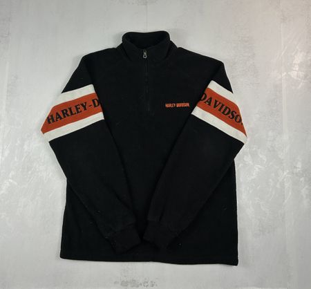 Fleece Pullovover 1/4 zip Harley-Davidson Vintage Noir - XS