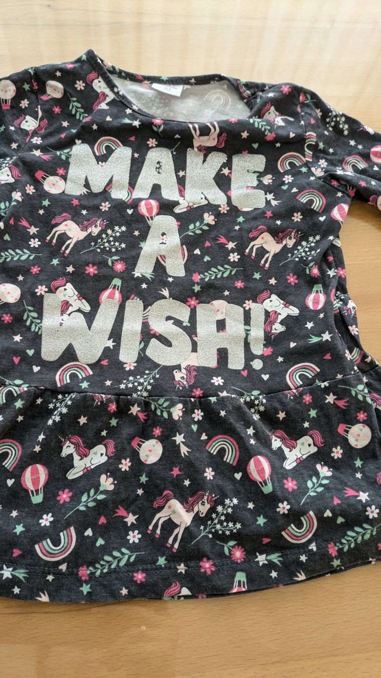 Maglioni & Felpe: Langarmshirt - Einhorn - Make a Wish - 104 – Usato da Staufen venduto da Fleby84 1