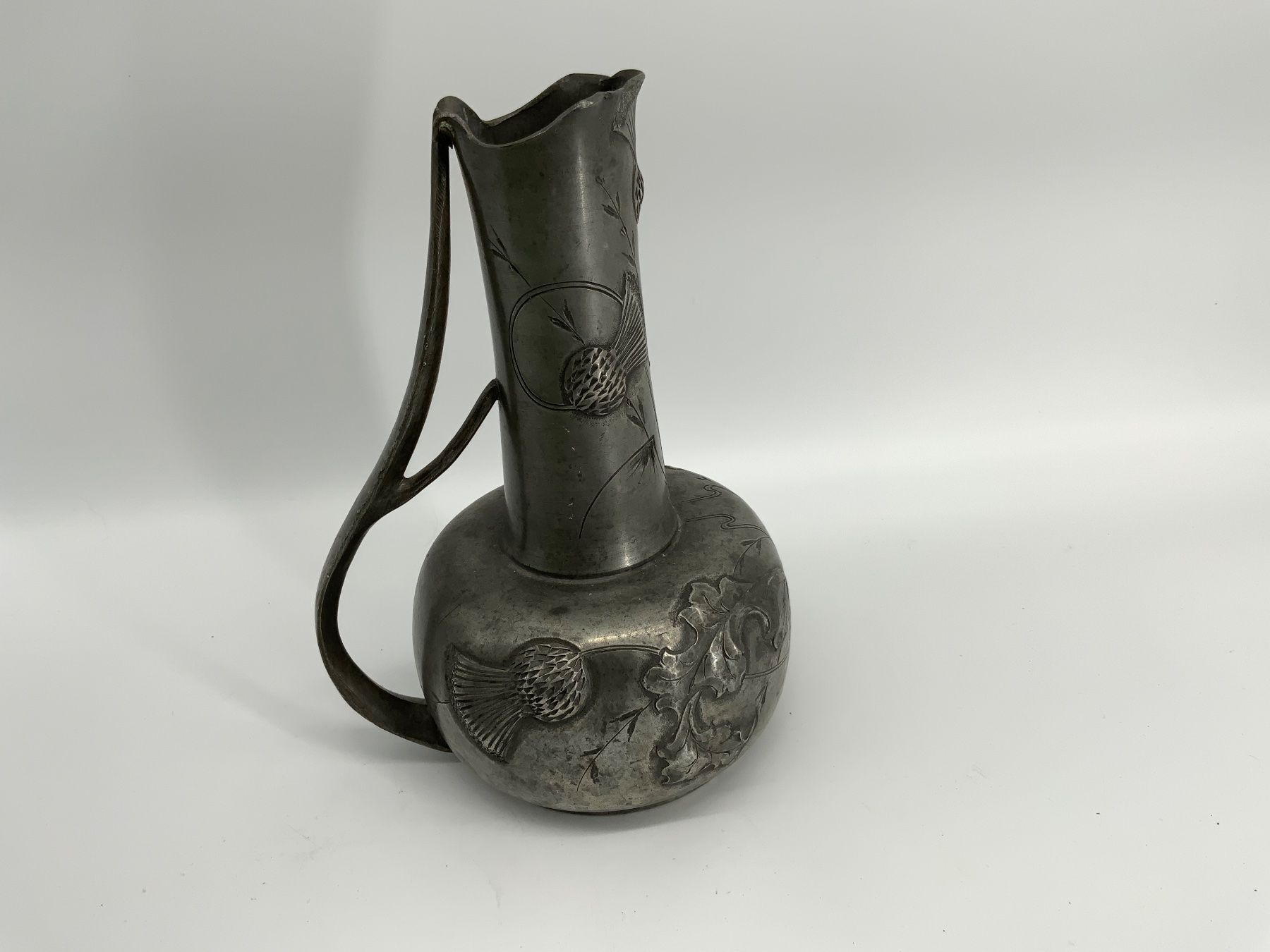 Caraffe: Jugendstil Krug aus Zinnblech – Usato da Erlach venduto da silvia3235