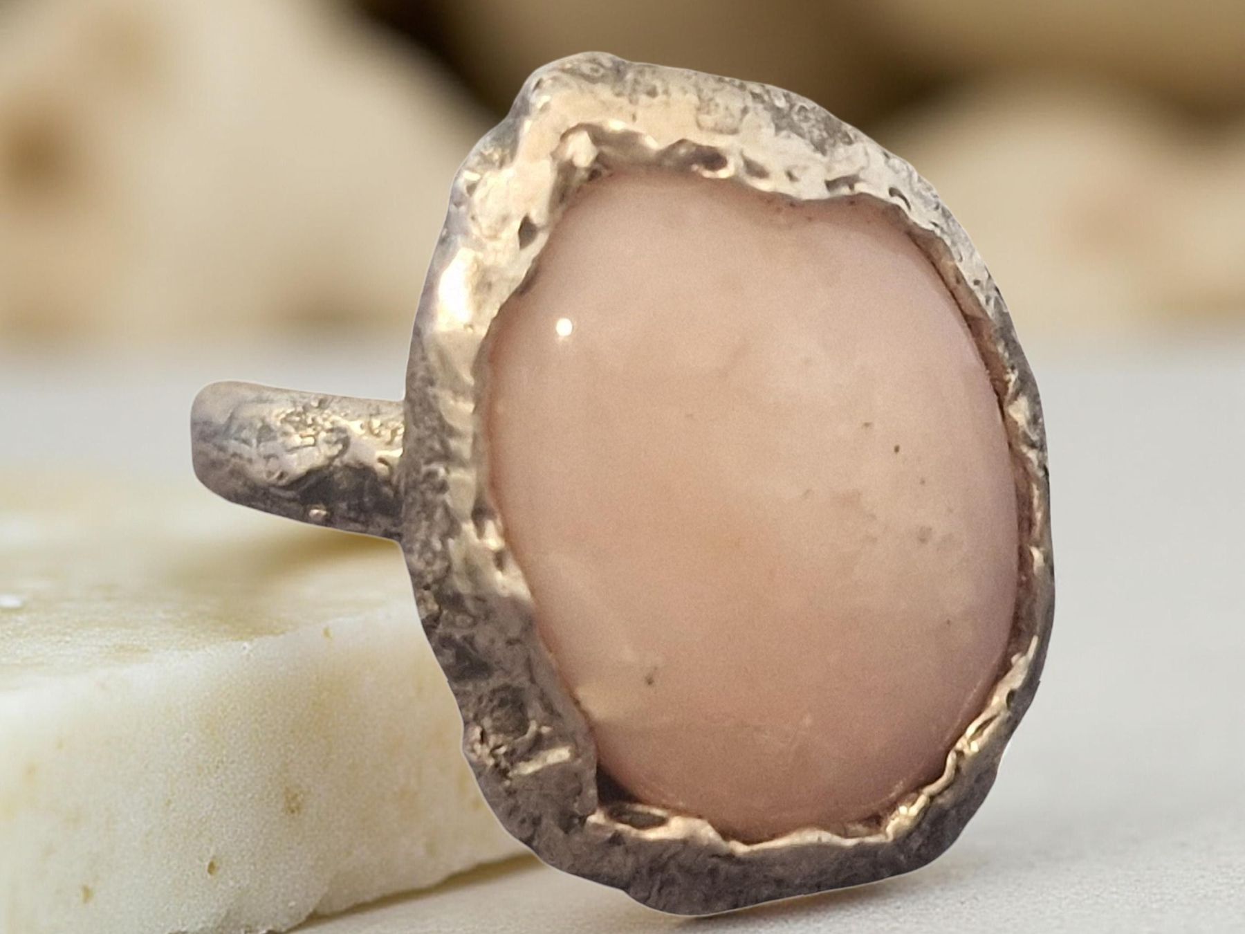 Anelli: Ring Silber mit rosa Andenopal, Grösse 51 – Nuovo e nell'imballaggio originale da Aarau venduto da Schmuckhoehle_MD 3