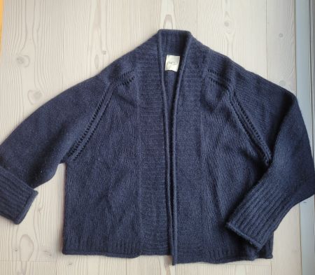 Jacke Damen Cardigan Gr. L, marine, 82% Wolle, 18% Cashmere
