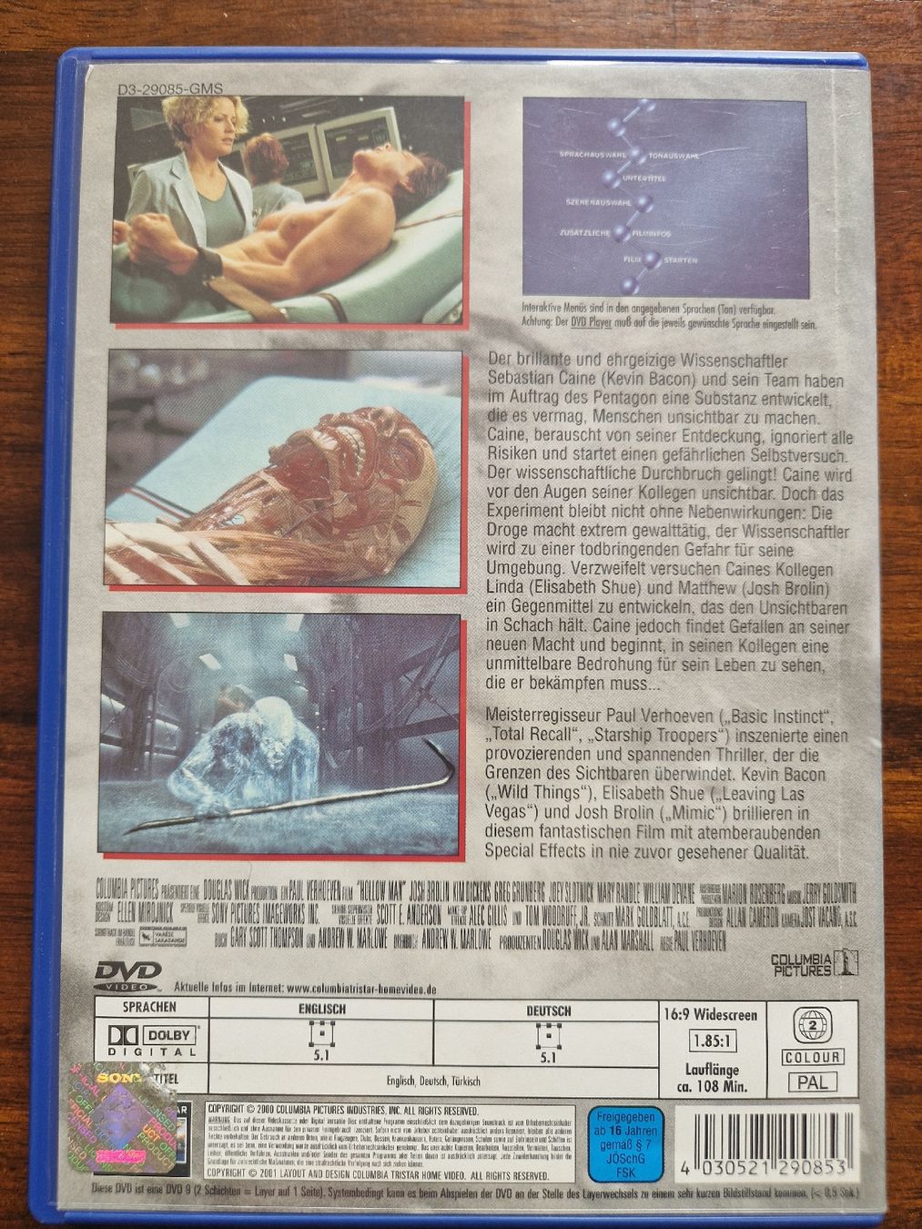 Tutti i DVDs: DVD Hollow Man Unsichtbare Gefahr – Usato da Emmenbrücke venduto da alexa1983 1