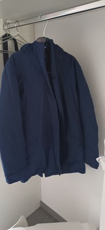 Winterparka dunkelblau mit Kapuze