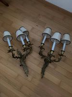 Paire Grande applique murale Louis XV rocaille en bronze