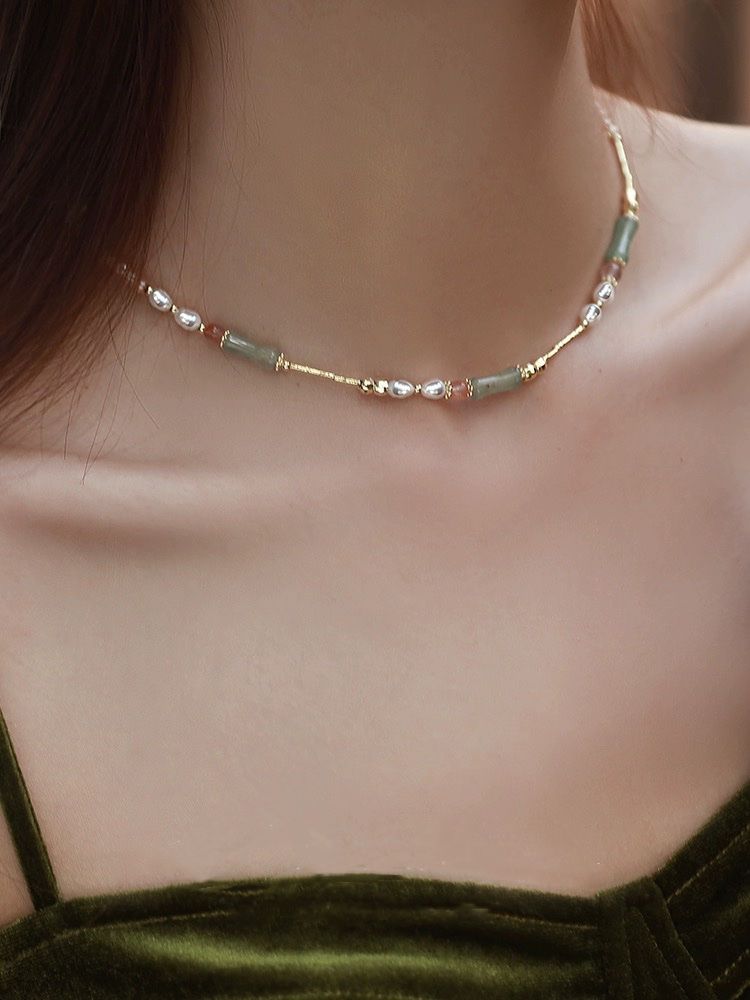 Catenine: Süsswasserperlen Kette mit Ohrringe echte – Nuovo e nell'imballaggio originale da Sarnen venduto da Yingsperlen4 1