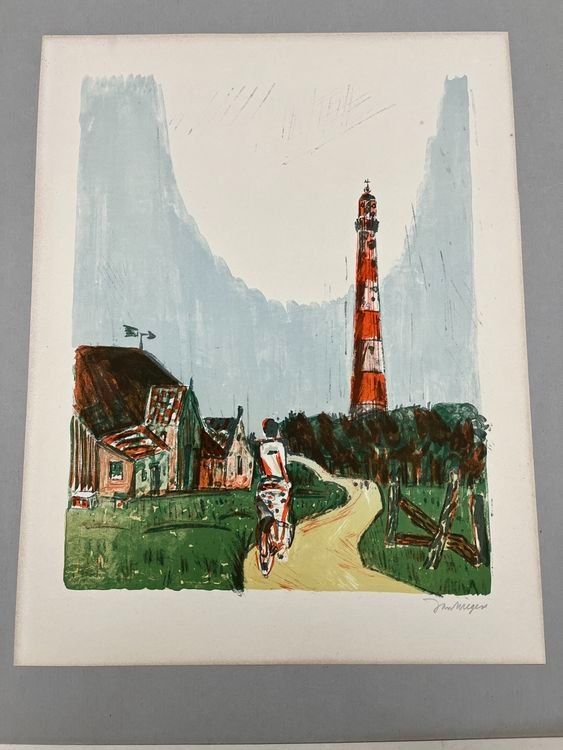 Grafica & Litografie: JAN WIEGERS LITHOGRAPHIE SIGNIERT – Usato da Gersau venduto da kunst-online 2