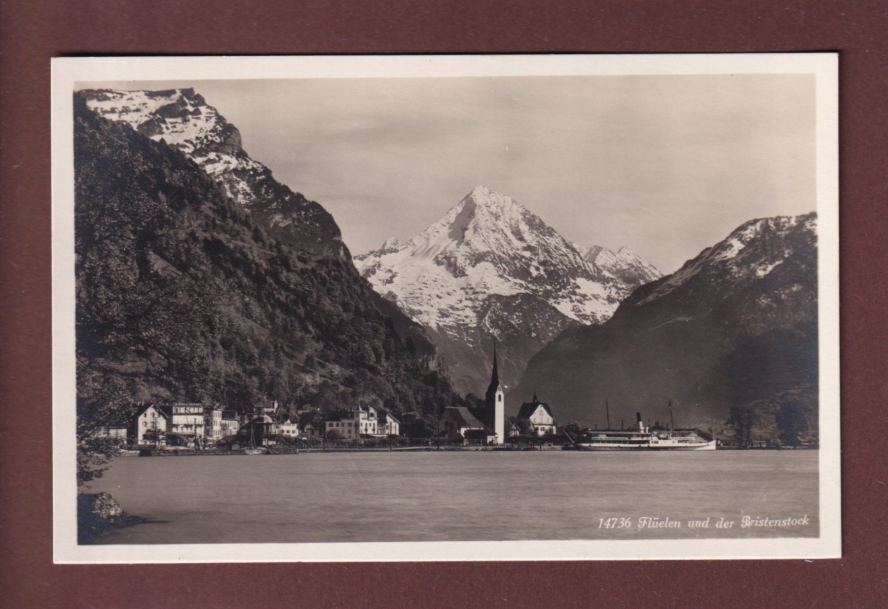 Cartoline postali: FLÜELEN - Bristenstock - 1927 – Usato da Pully venduto da nicecards