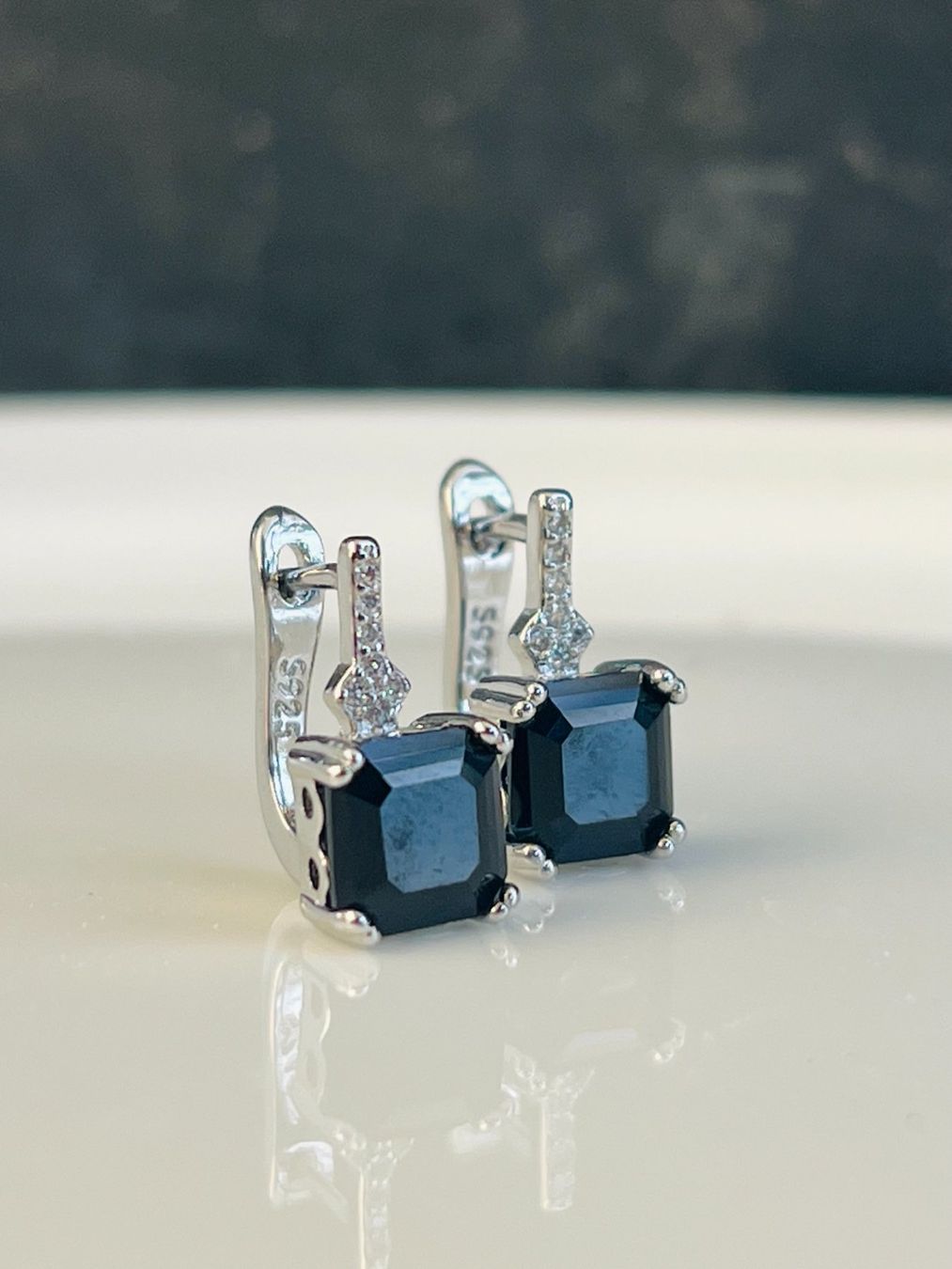 Orecchini pendenti & Orecchini a lobo: Paire de boucles en argent - zircons roses – Nuovo e nell'imballaggio originale da Thônex venduto da Swiss-Jewels 1