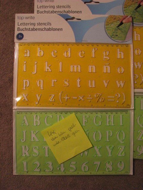 42 Stück Buchstaben Schablonen Set - 10,2x7,6cm PP Schablonen Für Holz & Wände