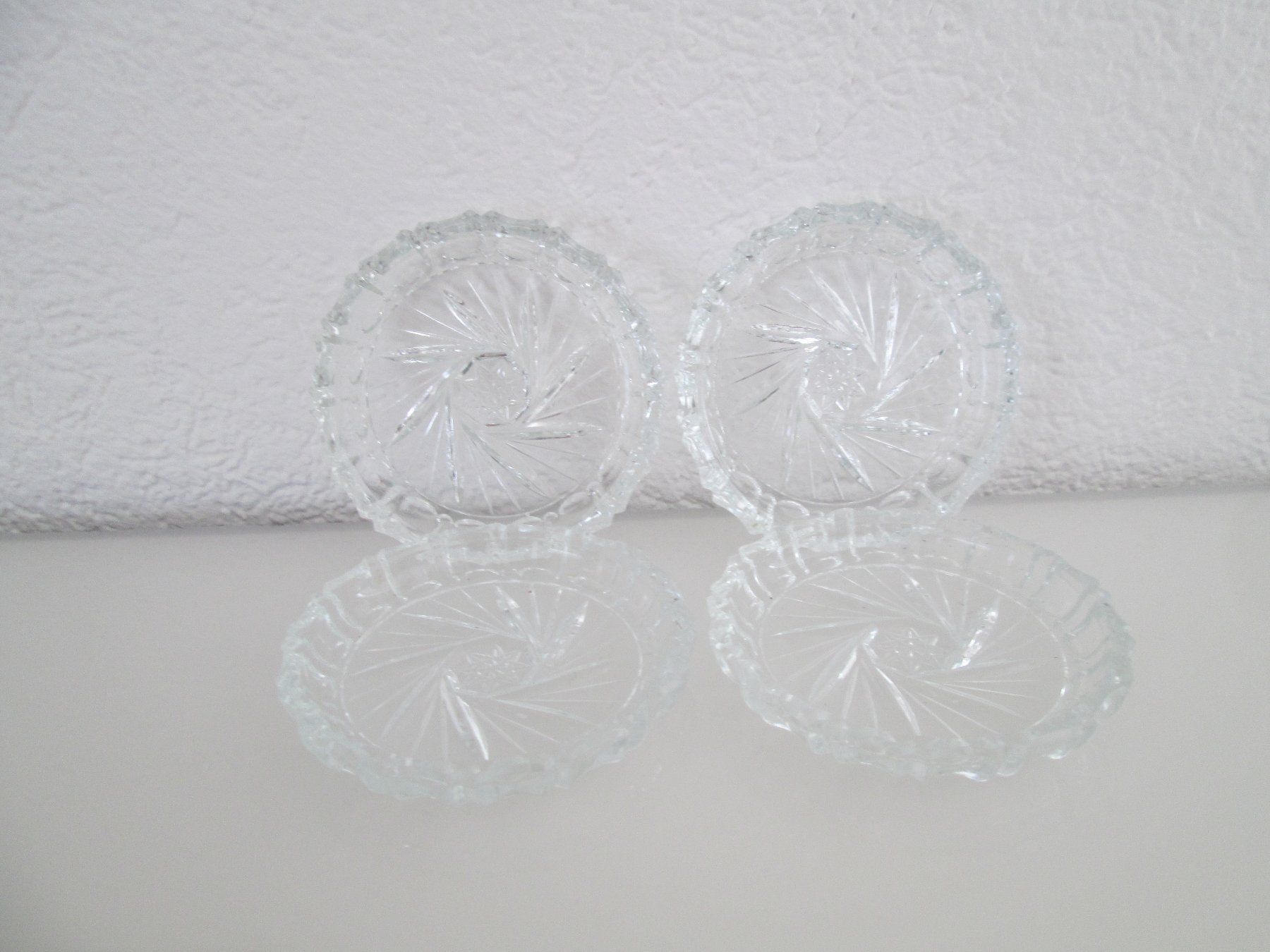Teller: 4 Set Kleine  Kristall Teller, D - 9,5cm. – Gebraucht aus Movelier von ddomenika