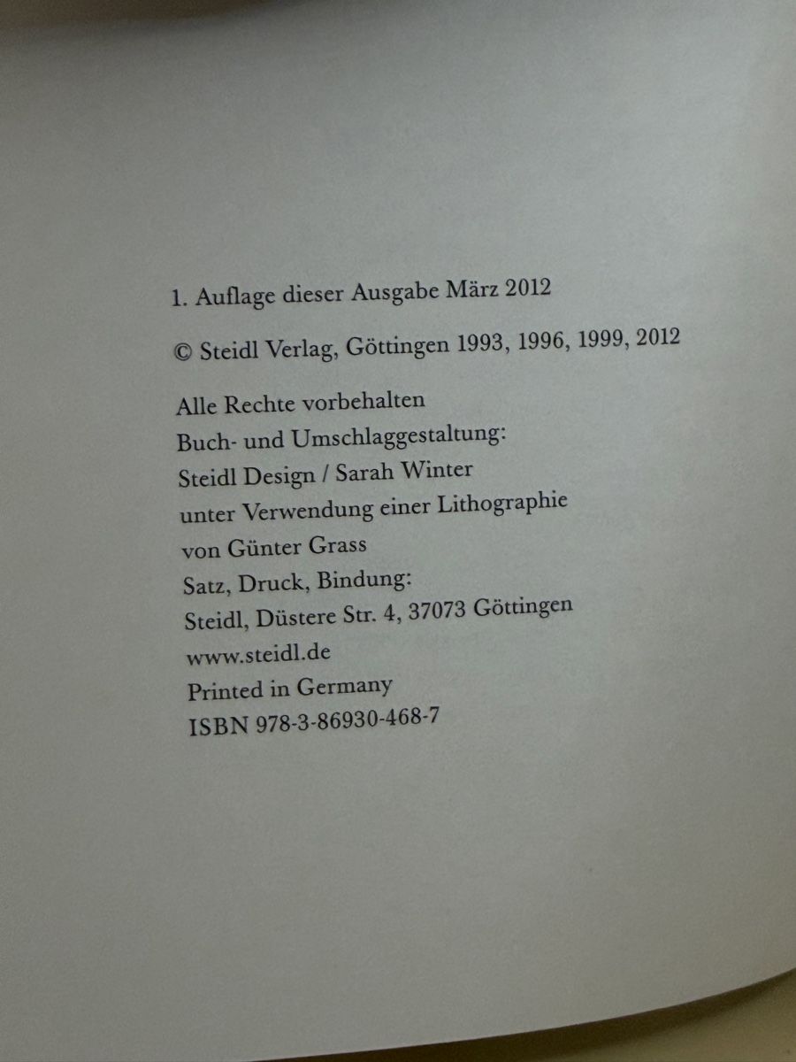 Libri: Günter Grass Vatertag Steidl Hardcover 2012 – Usato da Genève venduto da sho_67qj 8