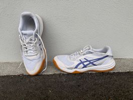 Asics Hallenschuh weiss/blau Grösse 42 guter Zustand