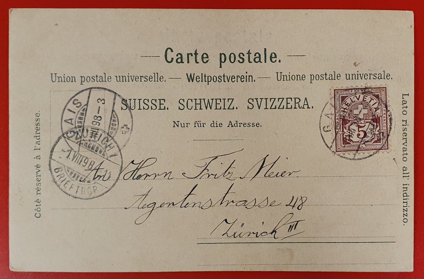 Cartoline postali: Escher im Mondschein 1898 – Usato da Kreuzlingen venduto da Rschweiz1 1