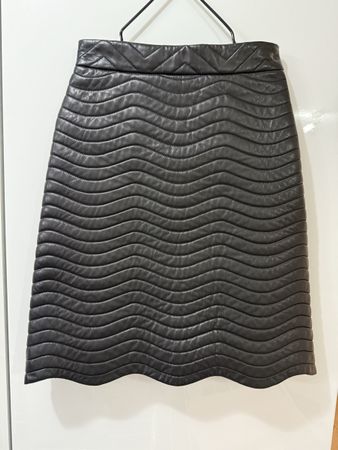 Gucci Lederrock Gr. 36 schwarz gesteppt