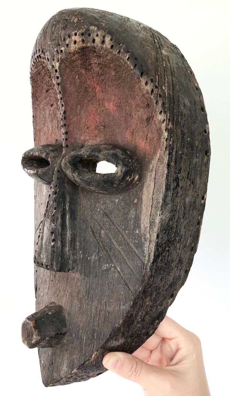 Skulpturen & Statuen: Rarität seltene alte Mahongwe Maske Gabun Höhe 35 cm Top – Gebraucht aus Rüthi (Rheintal) von Kunsthaus777 8