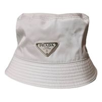 Prada Re-Nylon Fischerhut Weiss