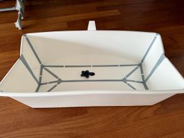 Faltbare Babybadewanne Stokke Flexi Bath weiss gebraucht