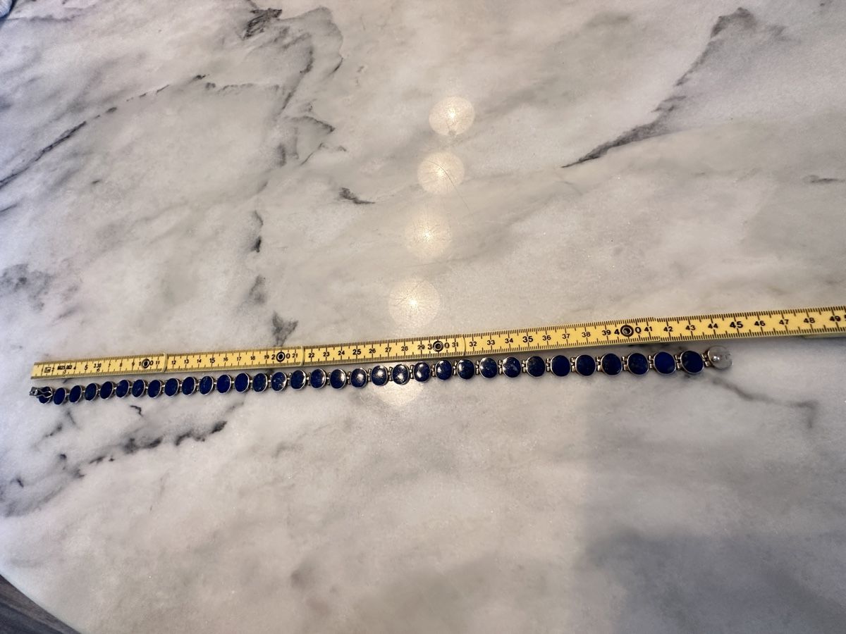 Catenine: Antike Halskette Silber mit Lapislazuli – Usato da Aarburg venduto da Schatzaffe 7