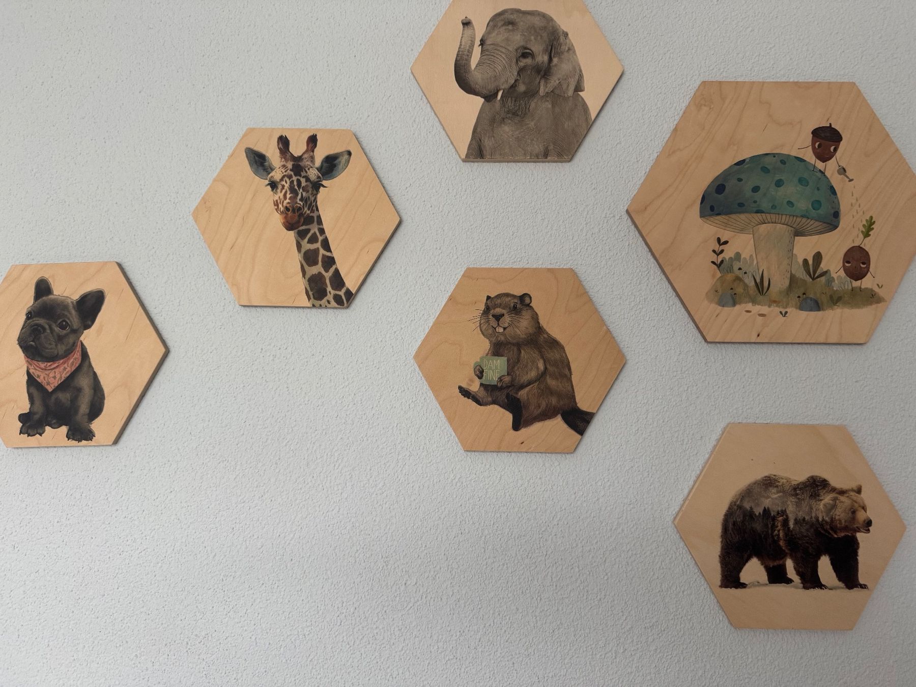 Tutte le decorazioni: 9 Neuwertige Holzhexagone – Usato da Rothrist venduto da tsu_hq6k
