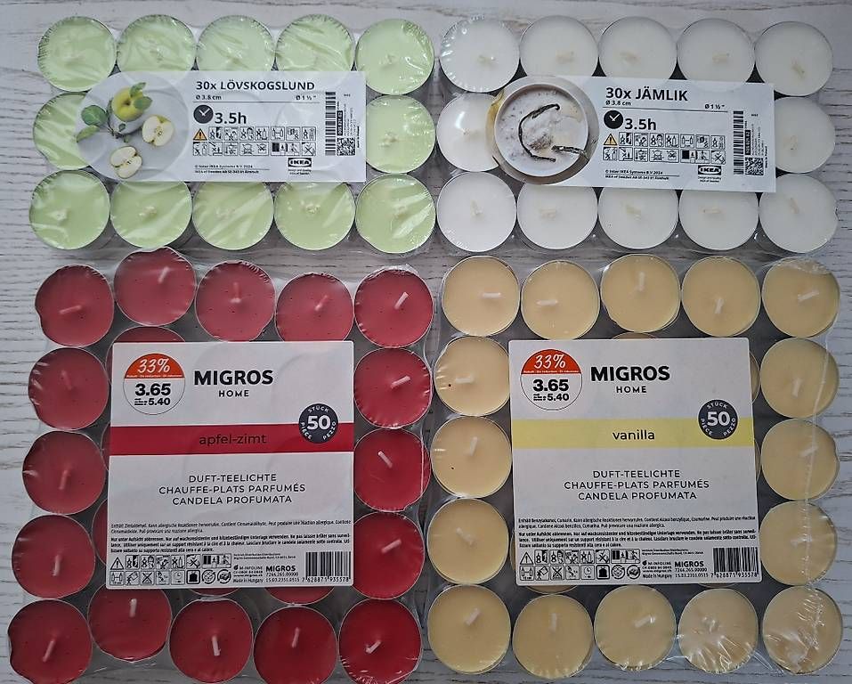 Candele: Candeline profumate miste 130 pezzi – Usato da Massagno venduto da Coccinella7