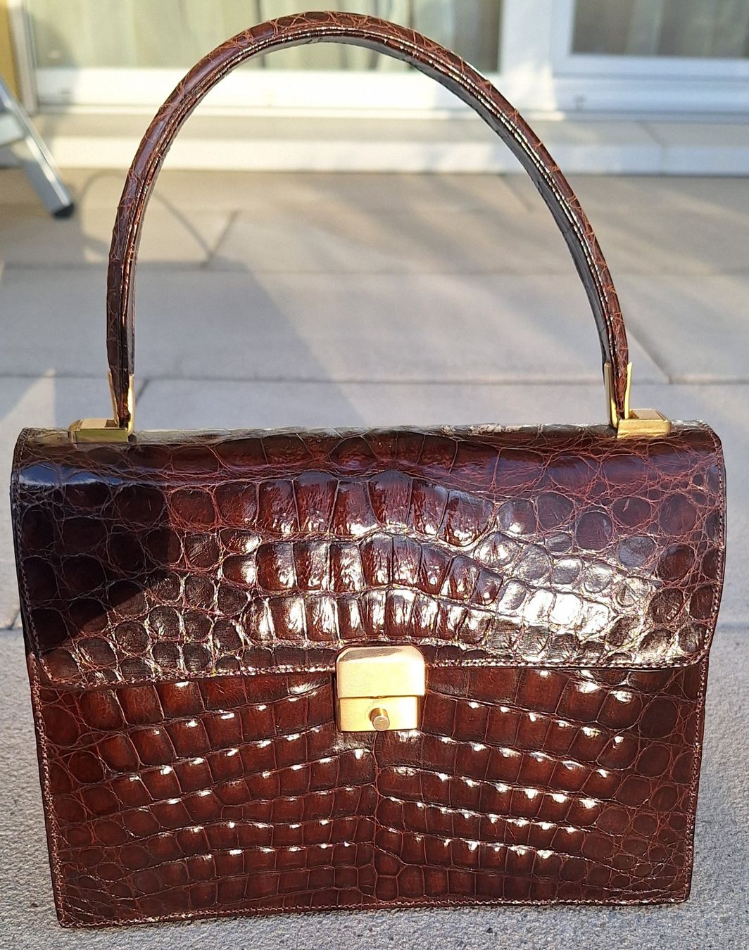 Borse da donna: Damen-Handtasche aus Krokodil-Leder – Nuovo (secondo la descrizione) da Urdorf venduto da Jeani_ 6